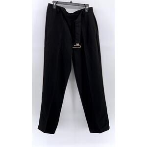 UNBRANDED Men's Black Ribbed Lock Buckle Straight-Leg Pant SZ L